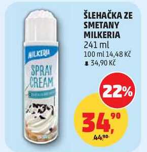 ŠLEHAČKA ZE SMETANY MILKERIA, 241 ml