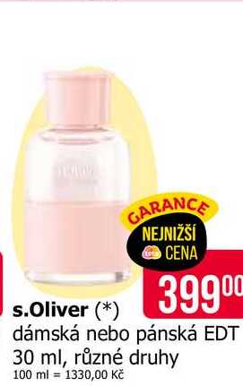 s.Oliver dámská nebo pánská EDT 30 ml, různé druhy