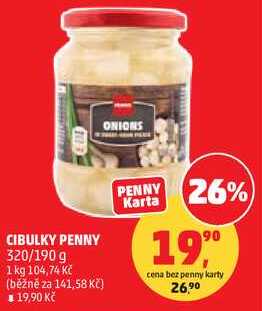 CIBULKY PENNY, 320/190 g
