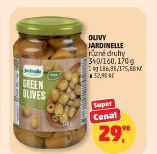 OLIVY JARDINELLE různé druhy, 340/160, 170 g  