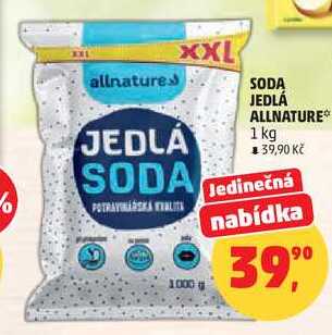 SODA JEDLÁ ALLNATURE, 1 kg