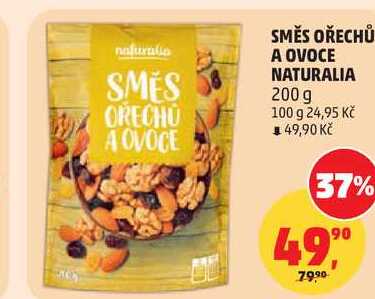 SMĚS OŘECHŮ A OVOCE NATURALIA, 200 g