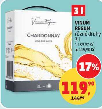 VINUM REGUM různé druhy, 3 l