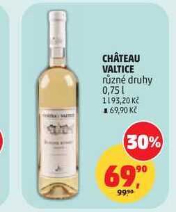 CHÂTEAU VALTICE různé druhy, 0,75 l