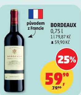 BORDEAUX z Francie, 0,75 l