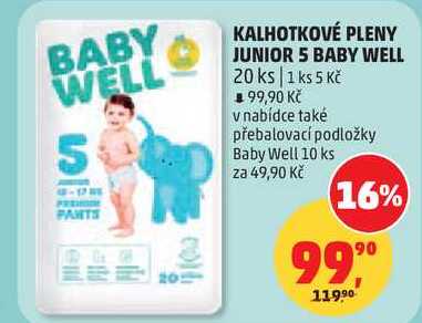KALHOTKOVÉ PLENY JUNIOR 5 BABY WELL, 20 ks