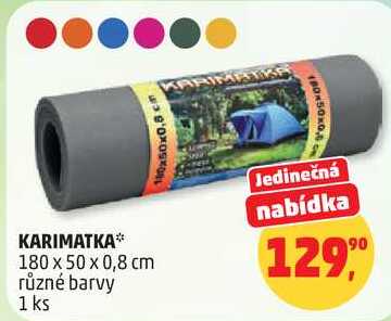 KARIN KARIMATKA 180 x 50 x 0,8 cm různé barvy, 1 ks