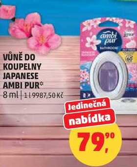 VŮNĚ DO KOUPELNY JAPANESE AMBI PUR, 8 ml