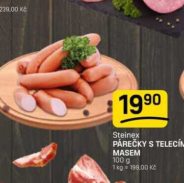PÁREČKY S TELECÍM MASEM 100 g