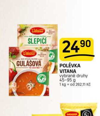 POLÉVKA VITANA vybrané druhy 45-95 g