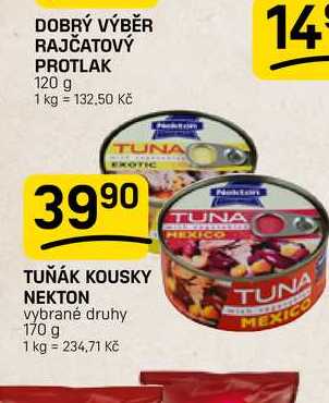 TUŇÁK KOUSKY NEKTON vybrané druhy 170 g