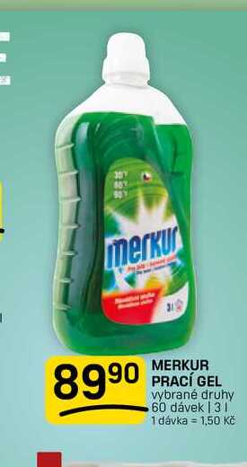 MERKUR PRACÍ GEL vybrané druhy 60 dávek