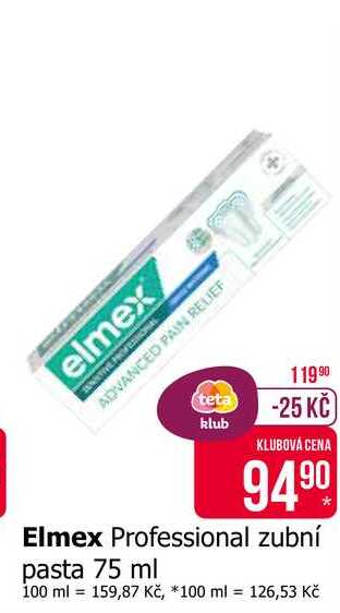 Elmex Professional zubní pasta 75 ml