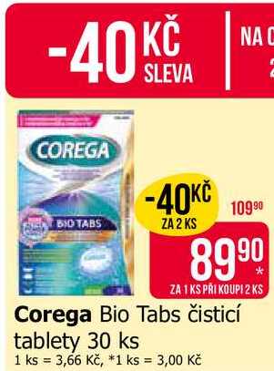 Corega Bio Tabs čisticí tablety 30 ks 