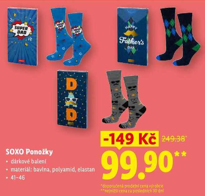 SOXO Ponožky, dárkové balení