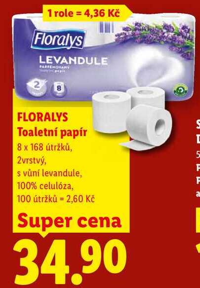 FLORALYS Toaletní papír, 8 rolí