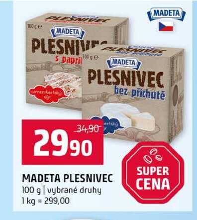 MADETA PLESNIVEC 100 g vybrané druhy