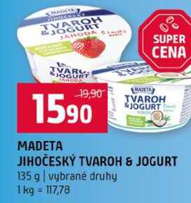 MADETA JIHOČESKÝ TVAROH & JOGURT 135 g vybrané druhy