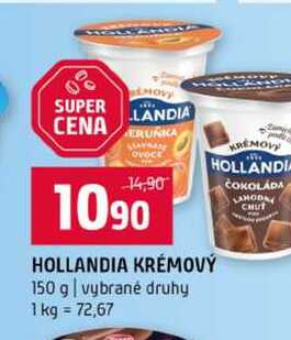 HOLLANDIA KRÉMOVÝ 150 g vybrané druhy