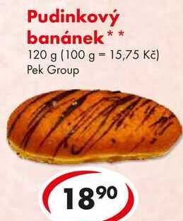 Pudinkový banánek, 120 g  