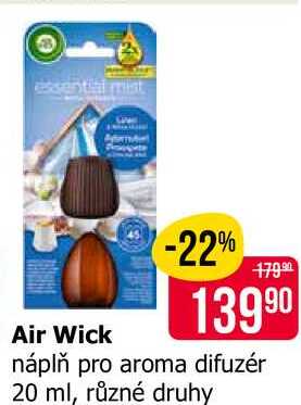 Air Wick náplň pro aroma difuzér 20 ml, různé druhy
