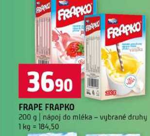 FRAPE FRAPKO vanilka 200 g nápoj do mléka vybrané druhy 