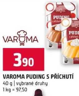 VAROMA PUDING S PŘÍCHUTÍ 40 g vybrané druhy 