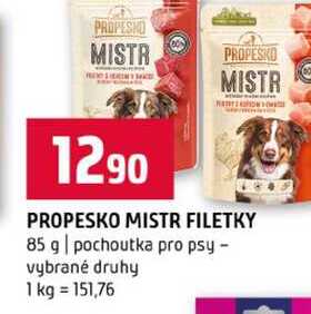 PROPESKO MISTR FILETKY 85 g pochoutka pro psy vybrané druhy