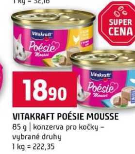 VITAKRAFT POÉSIE MOUSSE 85 g konzerva pro kočky vybrané druhy