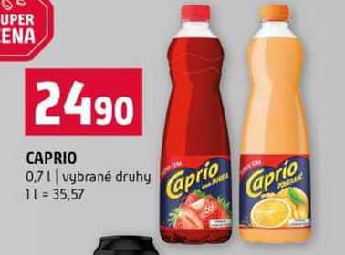 CAPRIO 0,7l vybrané druhy