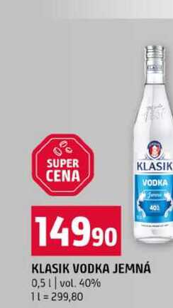 KLASIK VODKA KLASIK VODKA JEMNÁ 0,5l vol. 40%