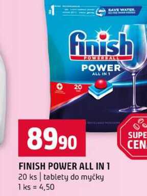 FINISH POWER ALL IN 1 20 ks tablety do myčky