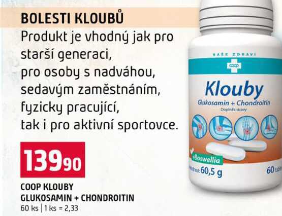 BOLESTI KLOUBŮ Produkt je vhodný jak pro starší generaci, pro osoby s nadváhou, sedavým zaměstnáním, fyzicky pracující, tak i pro aktivní sportovce