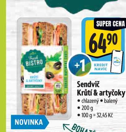  Sendvič  Krůtí & artyčoky  200 ml