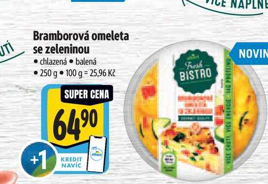  Bramborová omeleta se zeleninou  250 g