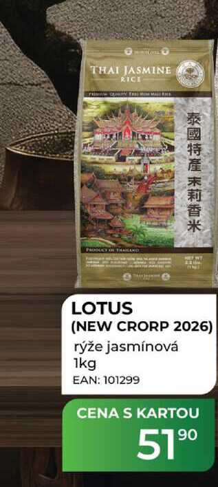 LOTUS (NEW CRORP 2026) rýže jasmínová 1kg