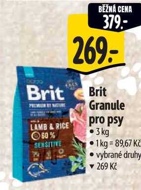 Brit Granule pro psy, 3 kg