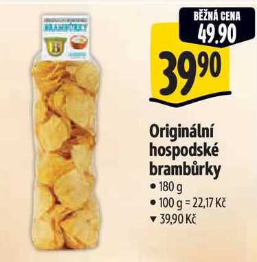 Originální hospodské brambůrky, 180 g