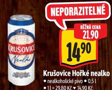 Krušovice Hořké nealko, 0,5 l