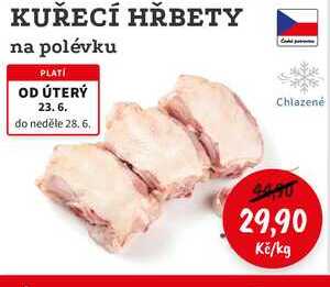 KUŘECÍ HŘBETY na polévku 1kg