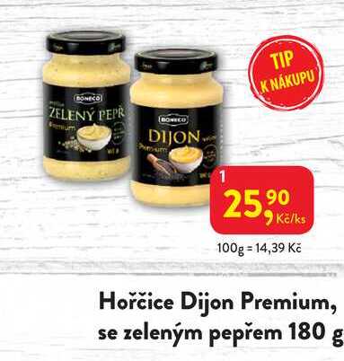 Boneco Hořčice Dijon Premium, se zeleným pepřem 180 g