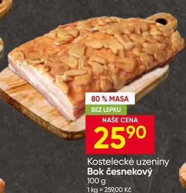 Kostelecké uzeniny Bok česnekový 100 g