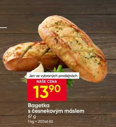 Bagetka s česnekovým máslem 67 g