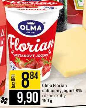 Olma Florian ochucený jogurt 8% různé druhy 150 g