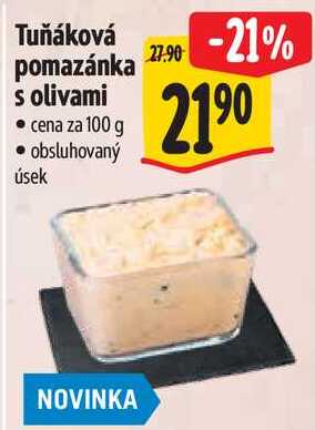 Tuňáková pomazánka s olivami, cena za 100 g