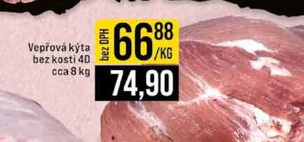 Vepřová kýta bez kosti 4D cca 8 kg 1kg