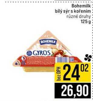 Bohemilk bílý sýr s kořením různé druhy 125 g