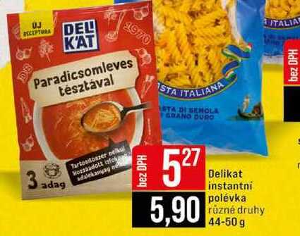 Delikat instantni polévka různé druhy 44-50 g