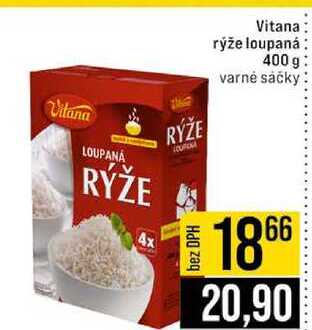 Vitana rýže loupaná 400 g varné sáčky 