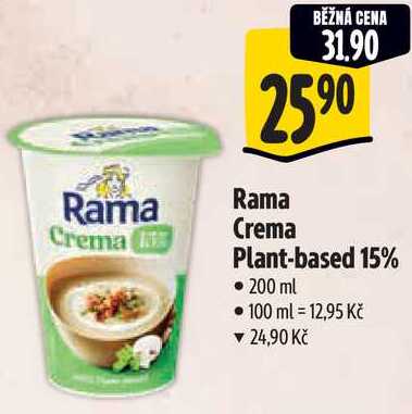 Rama Crema Plant-based 15%, 200 ml